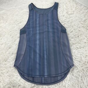Lululemon Sculpt Tank Brushed Spray Dye White Code Blue